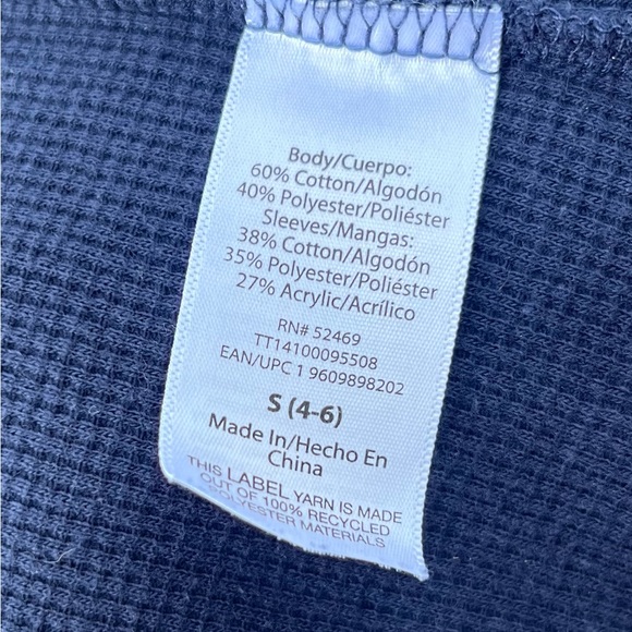 TIME AND TRU BLUE SPLIT VNECK RAGLAN TOP WOMENS SMALL - Picture 8 of 8